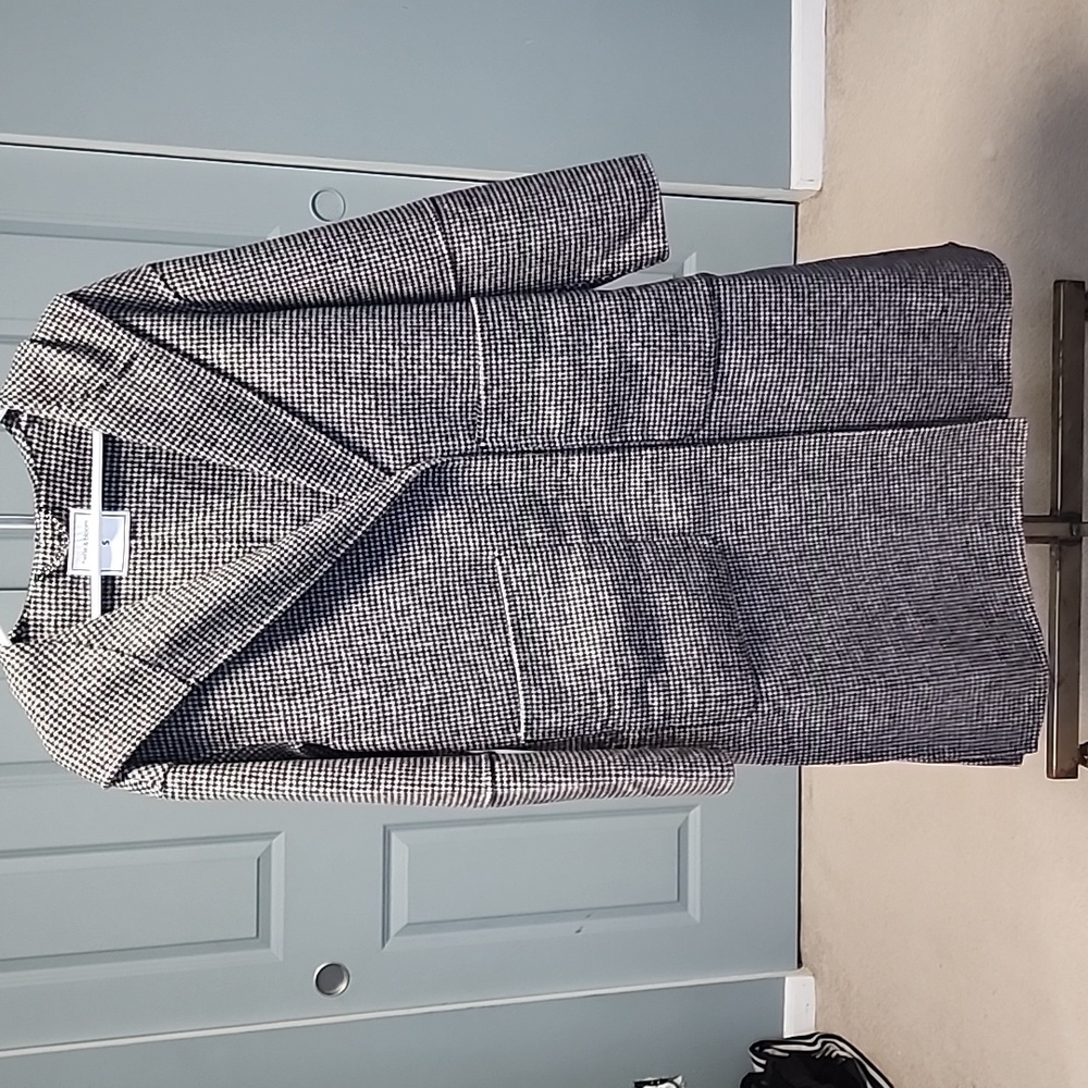 Belle&Bloom - Walk This Way Wool Blend Oversized Coat - Black/White